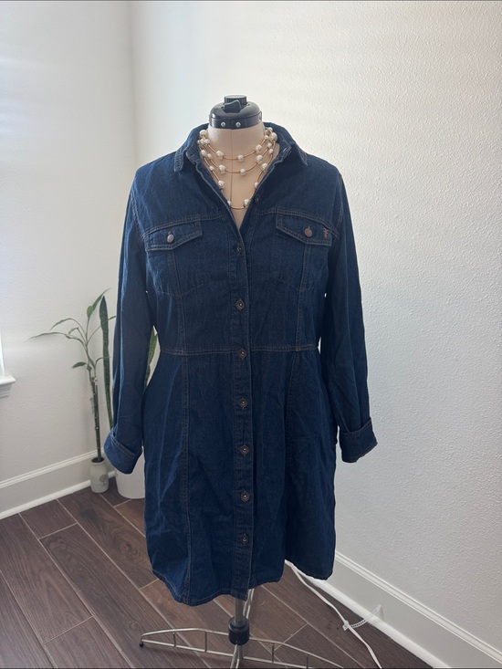 Frye Dresses & Skirts - Frye Dark Blue Denim Shirt Dress